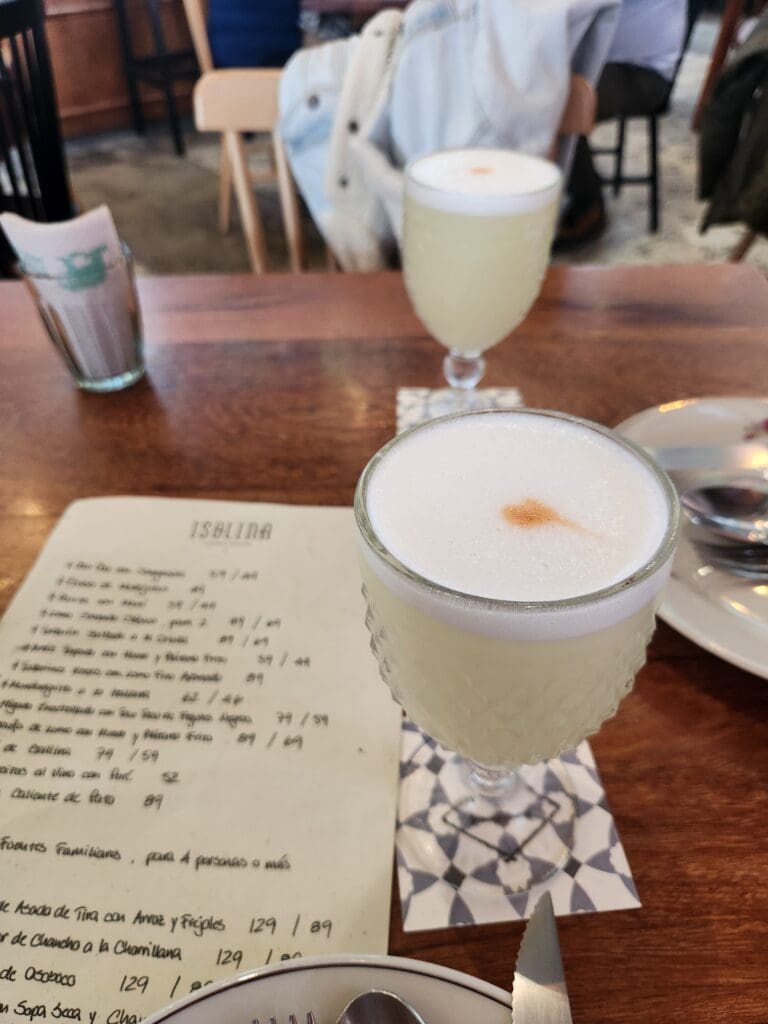 Pisco Sour at La Isolina